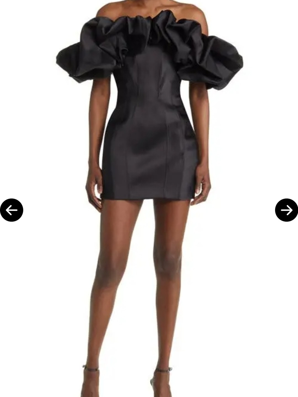 House of CB "SELENA" Off-Shoulder Ruffle Mini Dress